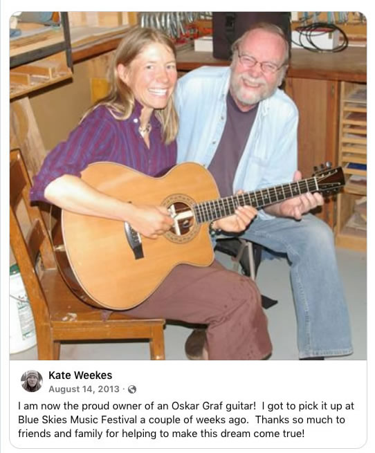 Tribute from Kate Weekes (Facebook)
